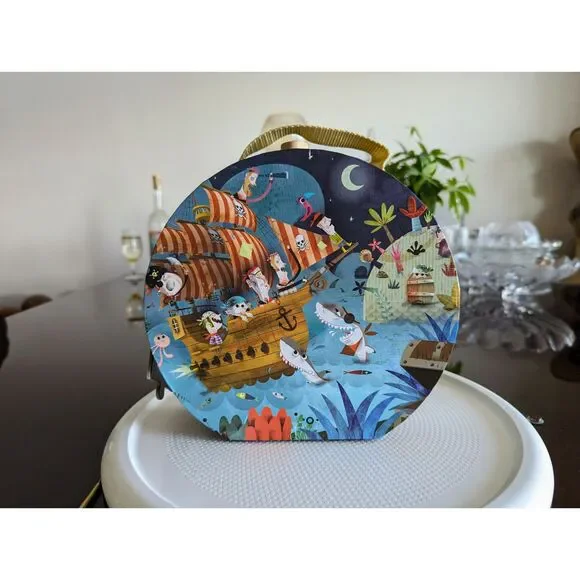 Janod Puzzle Giant Floor Puzzle ~ Pirate Ship w/ Sunken Treasure 39 pieces - Picture 16 of 16